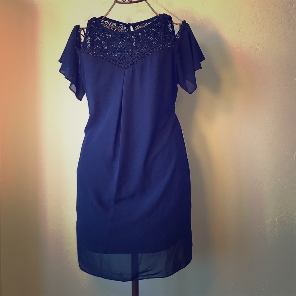 A. BYER navy blue dress